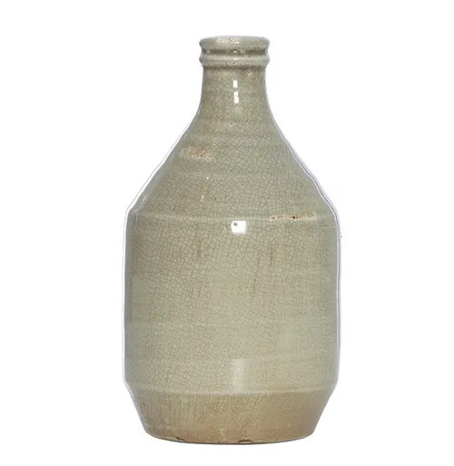 Ceramic green moss vase Large