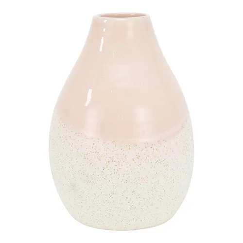Ceramic pink & sand vase large