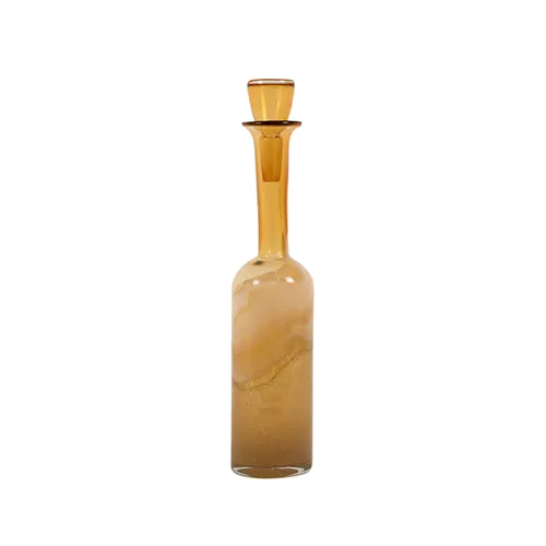 Decanter - yellow glass tall