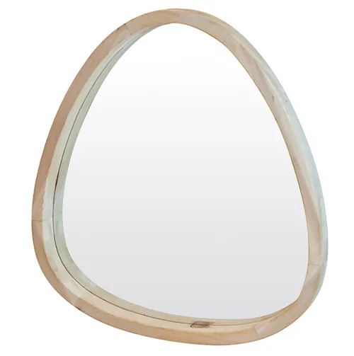 Teardrop wooden frame mirror 70cm
