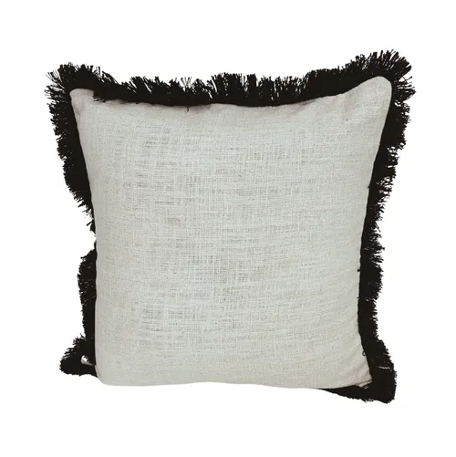 Cream with Black Frill Cushion