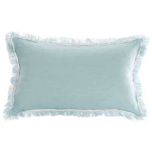 Blue linen fringe with stitching poly lumber