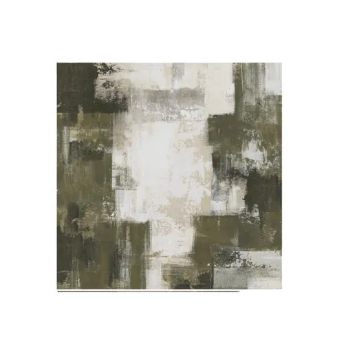 Nidhi A Hand Painted Green Square Canvas Artwork