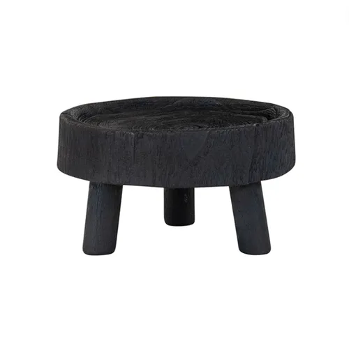 Black Wooden Riser With Legs Flat