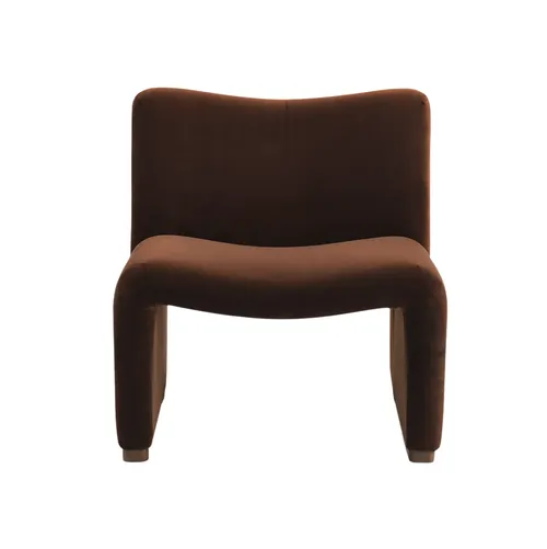 Dark Chocolate Velvet Armchair