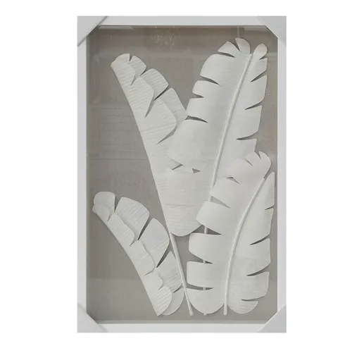 White Natural Banana Leaf Art (A)