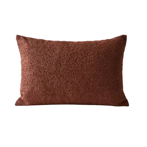 Deep Red Boucle Lumber Cushion