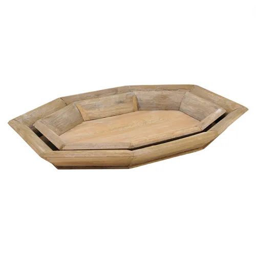 Timber octagonal platter