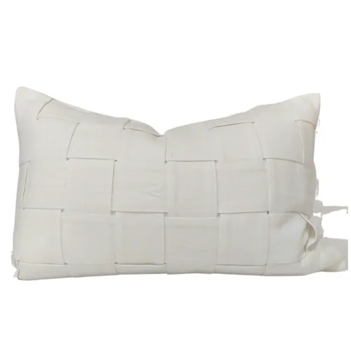 Cream intwined natural linen feather lumber