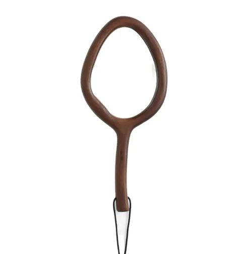 Brown Wooden Hand Mirror