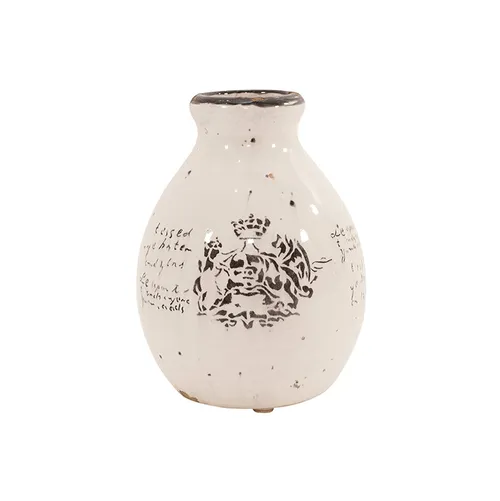 Ceramic cream french bud vase large