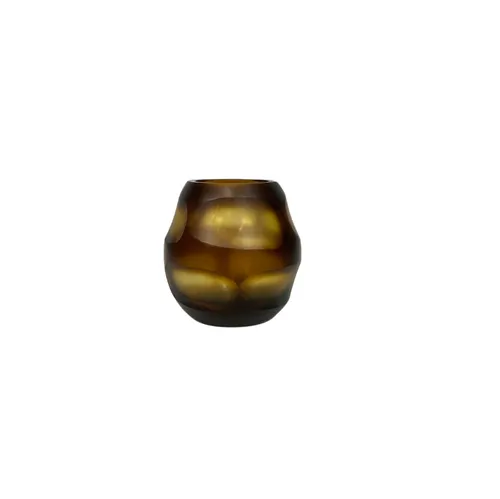 Tortoise Shell Glass Bud Vase