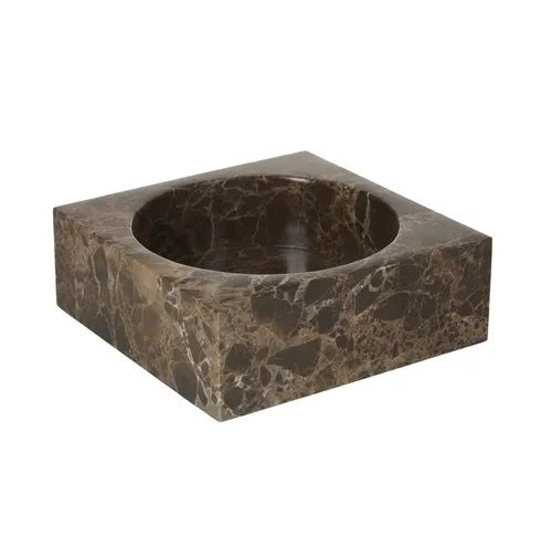 Brown Marble Decorative Bowl Square
