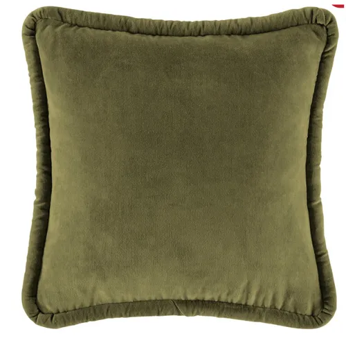 Green velvet poly cushion