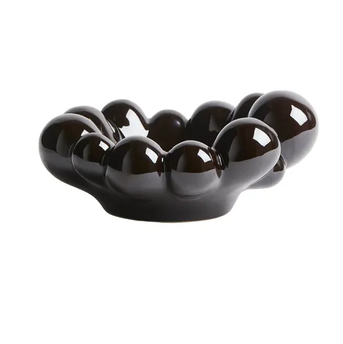 Dark Brown Bubbly Ceramic Bowl