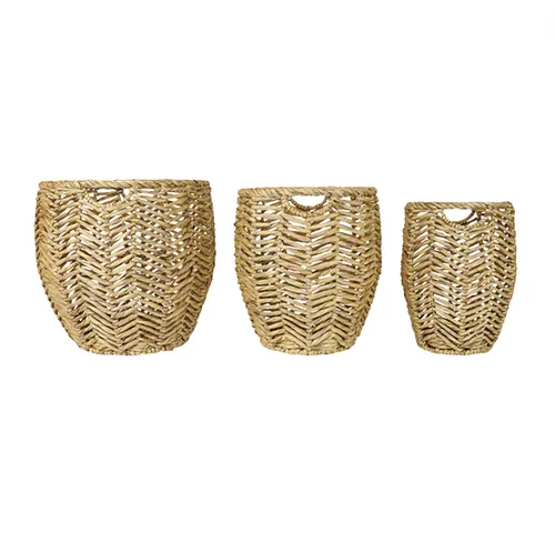 Natural Weave Basket Round