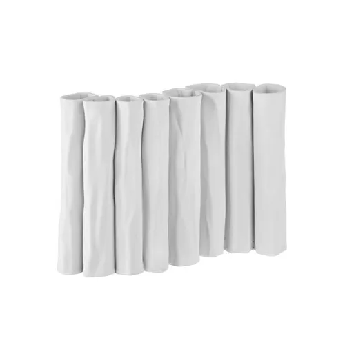 Ceramic White Tube Vase Wide