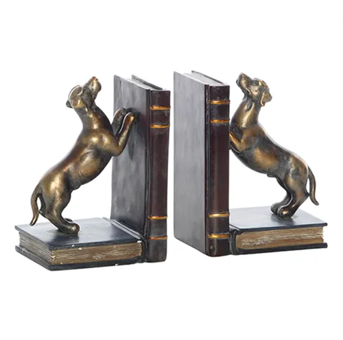 Bronze dash hound bookends