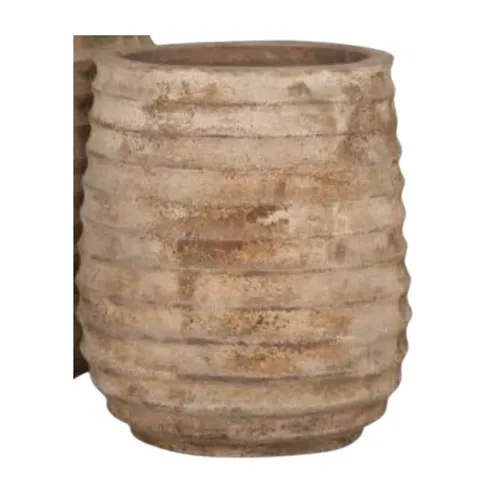Terracotta Stripe Pot Large