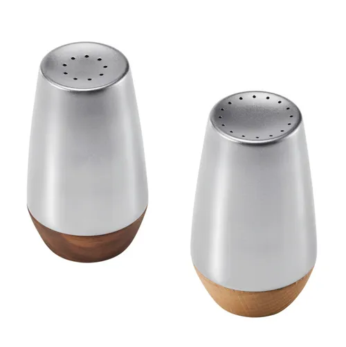 Silver Wood Salt & Pepper Shackers