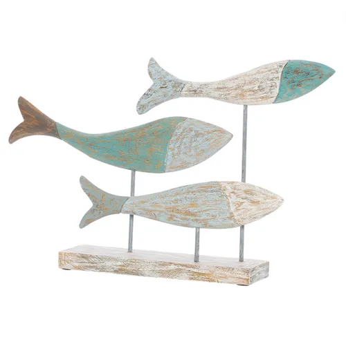 Aqua Wooden Fish 3 On Stand