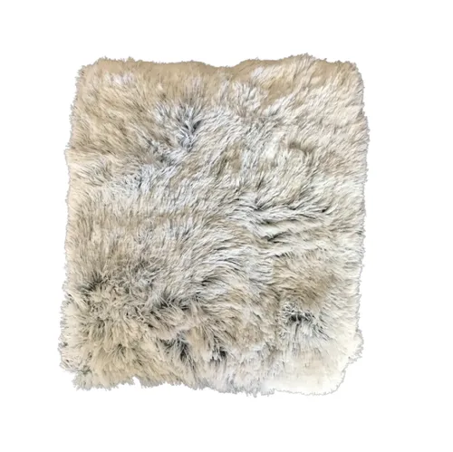 Black  / white soft fluffy throw