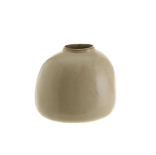 Ceramic Tan Vase Short