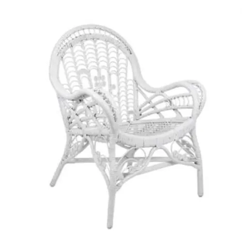 White Armchair cane 