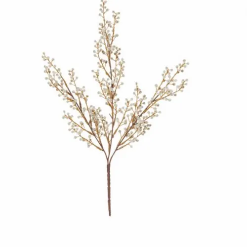 Cream beaded stem bunch 45cm