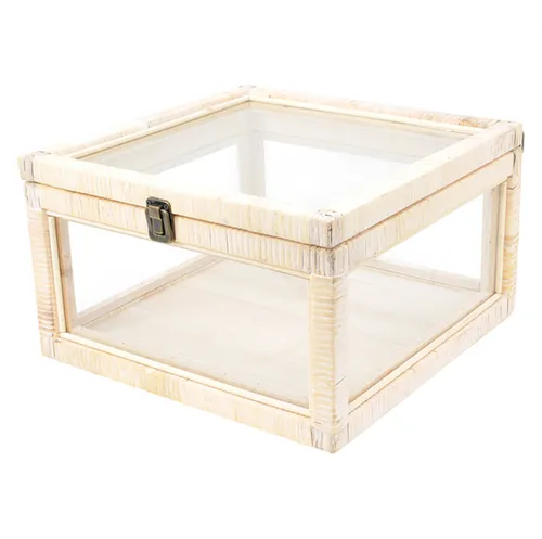 Rattan glass case