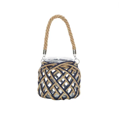 Navy rope lantern sml