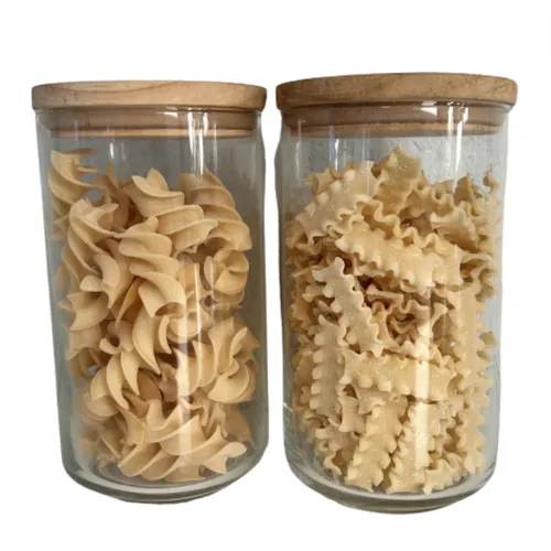 Pasta in Glass Jar with Wooden Lid Assorted