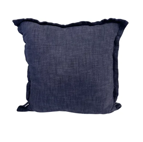 Navy Linen Cushion
