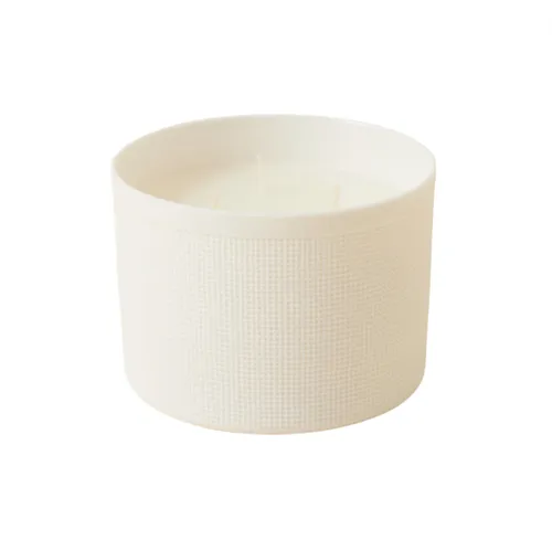 White Ceramic 3 Wick Candle