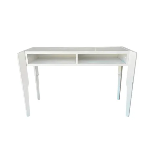 White Wooden Console with Shelf