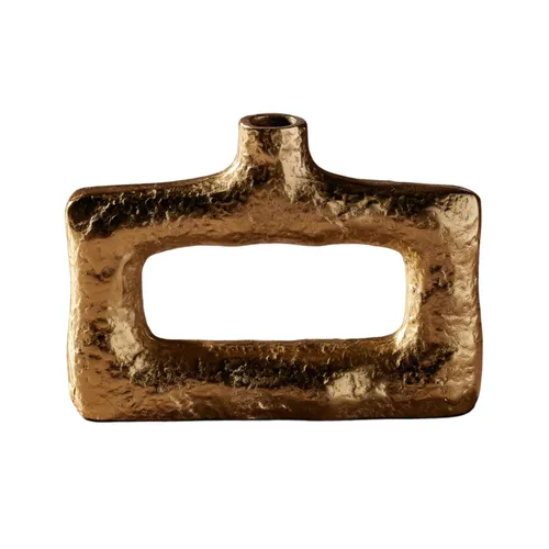 Gold Metal Rectangle Vase