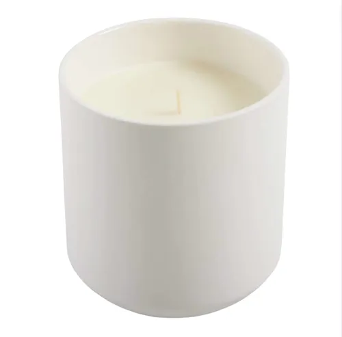 White Matt Ceramic Candle 