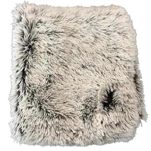 Fur throw black white soft 