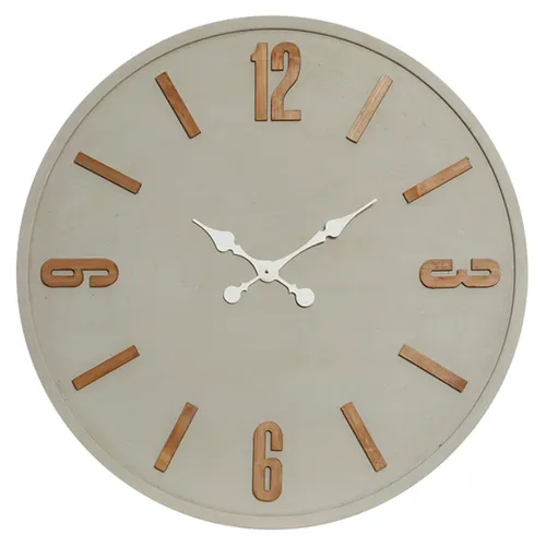 Concrete clock wooden numbers