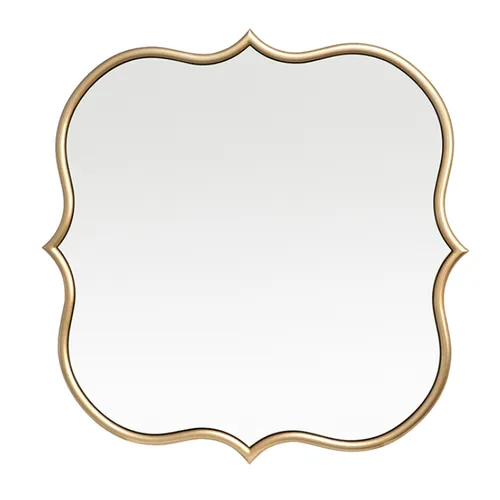Brushed gold edge wall mirror 