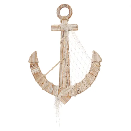 Wooden Wall Anchor with Netting Wall Art