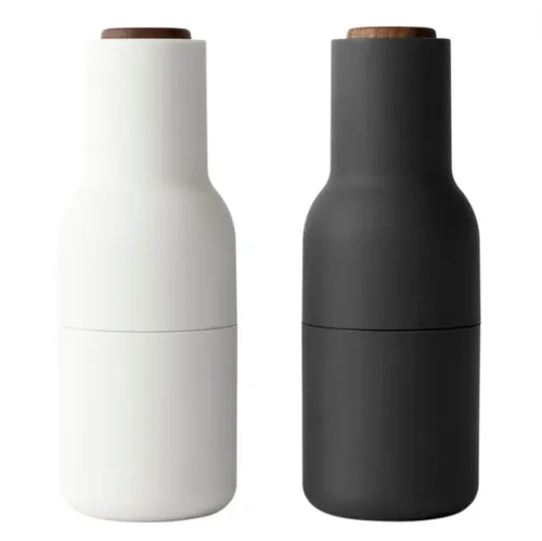 Charcole / Cream Salt & Pepper Grinder Set 2