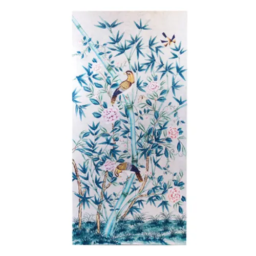 Bird On Bamboo Canvas Wall Art 1