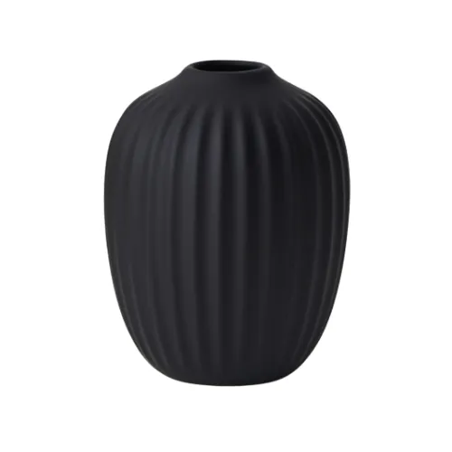 Ceramic black taza vase mini