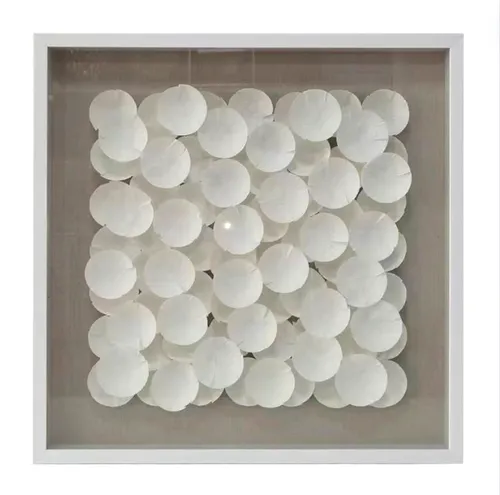 White Disc Square Art