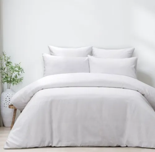 KB White Plain Cotton Set