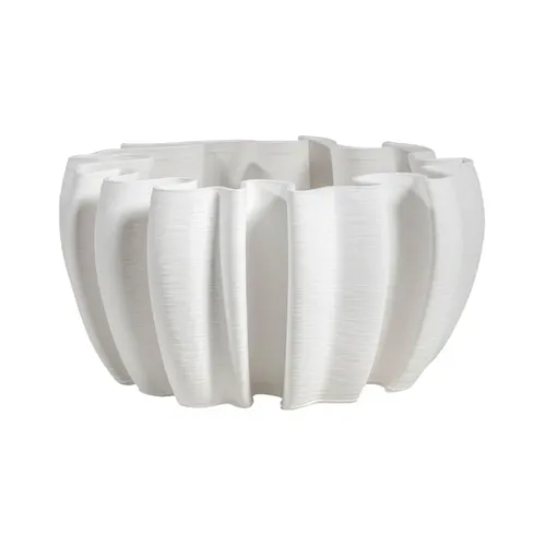 Bisque Ceramic Crease Bowl
