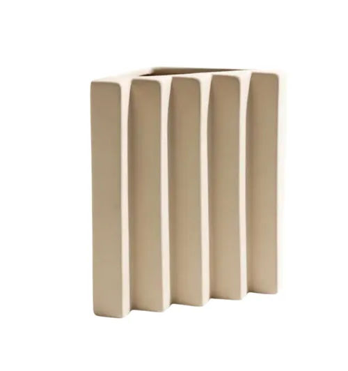 Ceramic sand zigzag vase