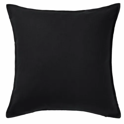 Black cotton plain poly cushion