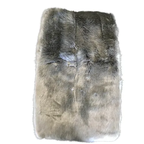 Brown / Silver Lux fur throw